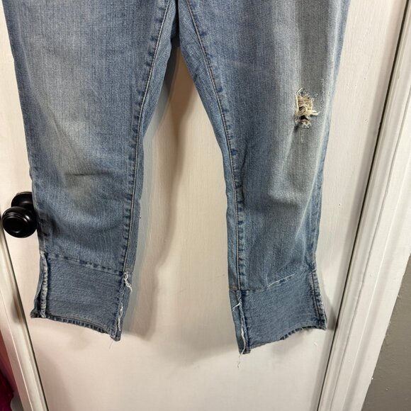 Dorothee Schumacher Distressed Cropped Jeans with Raw Hem & Split Cuffs Size 2 - Picture 4 of 9